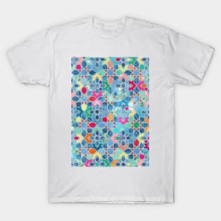 Pretty Pastel Moroccan Tile Mosaic Pattern T-Shirt